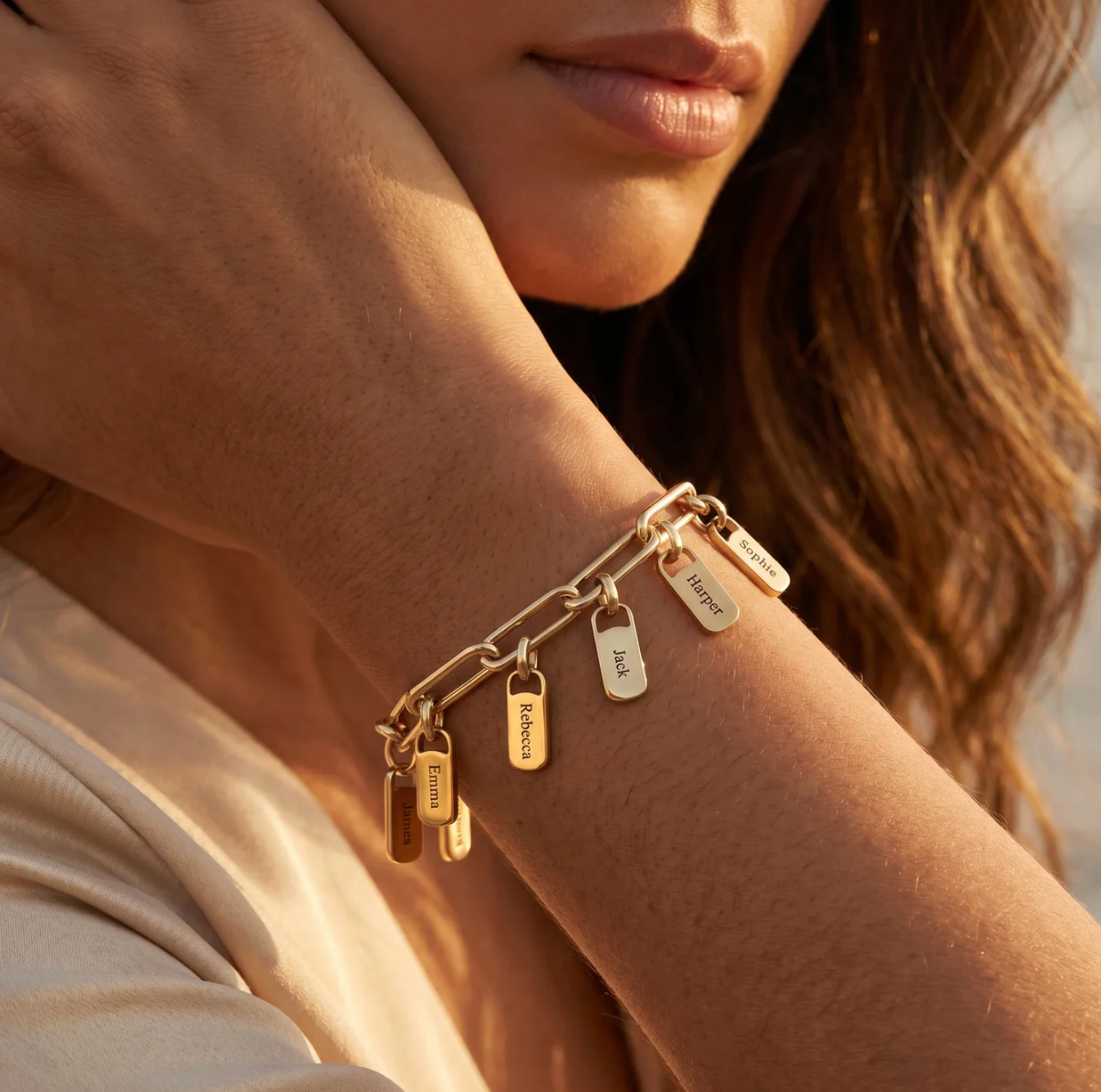 Personalized Charm Bracelet with Names