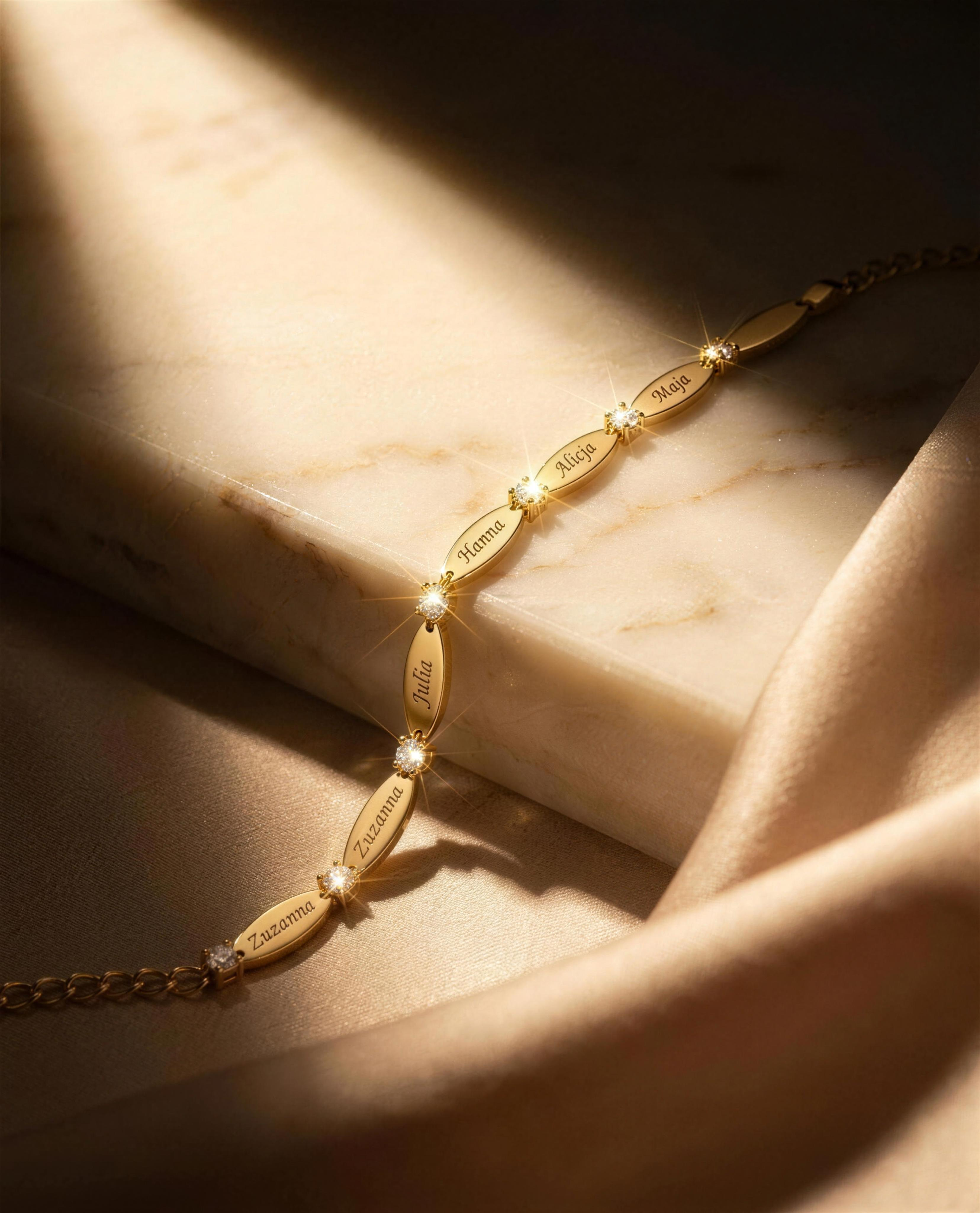 Nomelia bracelets on marble