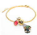 Photo projection bracelet with birthstone