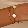 Mother-of-pearl clover bracelet — detail